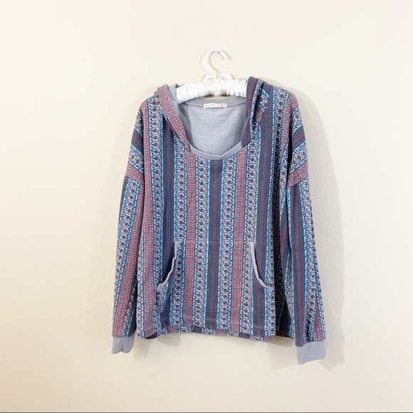 Alternative Apparel Tops - Alternative Apparel  French Terry Striped Hoodie